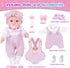 BDDOLL 12'' Playset Baby Doll with Clothes and Dolls Carrier Accessories Included Baby Carrier, Bottles, Nipple, Socks