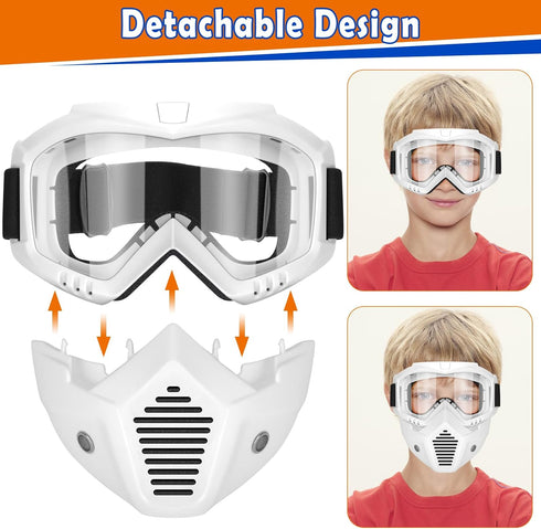 POKONBOY Detachable Masks, Tactical Mask with Goggles for Nerf Rival Blasters, Compatible with Apollo, Zeus, Khaos