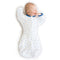 SwaddleDesigns Transitional Swaddle Sack, Blue Tiny Triangles, Med, 3-6 Month, 14-21 lb, Arms Up Half-Length Sleeves