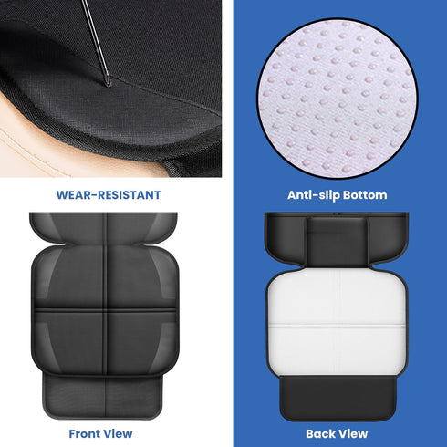 600D Black-1pc) Meolsaek Car Seat Protector for Child Car Seat, Durable Fabric Waterproof Car Seat Cover with Thick Pad