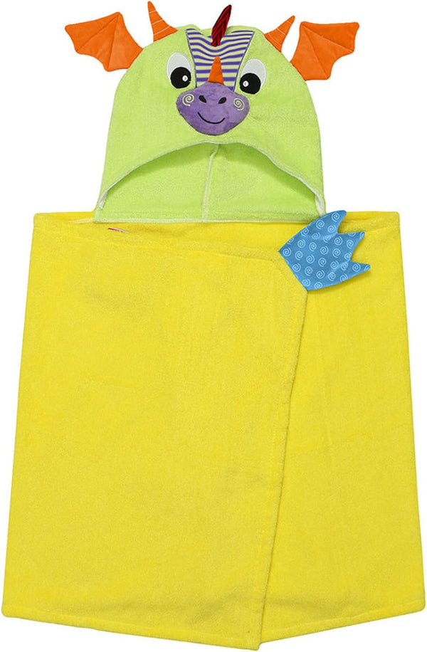 Zoochini Child Plush Terry Hooded Towel - Drool the Dragon