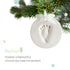Tiny Ideas DIY No Mess Hanging Christmas Ornament Keepsake Kit, Baby Hand and Footprint Keepsake, White