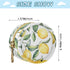 PYBUG Lemon Round Pacifier Storage Case, Polyester & TPU Lined with Hook Buckle, Pacifier Container Box for Baby