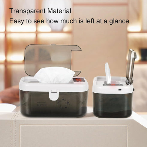 LICAEVEY 80 3 Settings Baby Wipe Warmer with Spring Design, Large Capacity Wipes Dispenser, Top Heating