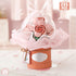 Flower Building Blocks Set with Dust-Proof Dome, Simulation Bouquet for Valentine's Day Home Decor