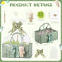 LemonRoad Baby Diaper Caddy Organizer Stylish Newborn Essentials Tote Bags with Bear Plush, Daisy Keychain, Greeting