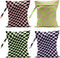 VBCVBGFH 4 Pack Multicolor Checkered Wet Bag Waterproof Washable Reusable Wet Dry Bag