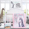 JISEN 3 Piece Crib Bedding Set Crib Quilt Crib Sheet Pillowcase -