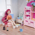 WEHOO 74Pcs Set Backpack Dollhouse Acessories Furniture Mini Cabinet with Drawers Case Handbag Towel Cosmetic Bathroom