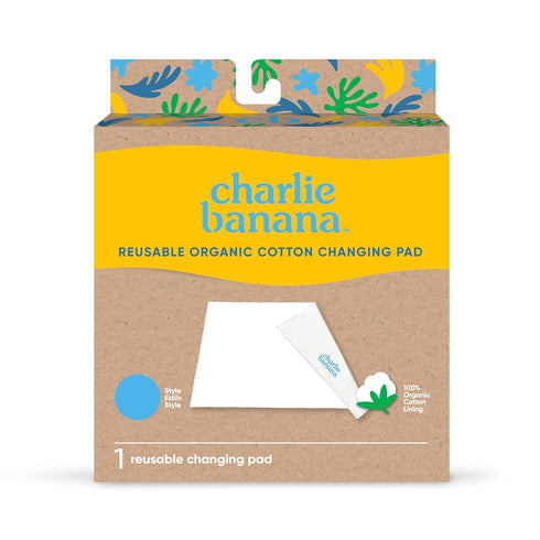 Charlie Banana Baby Reusable Changing Pad - Ultra Soft Cotton, Washable, Turquoise