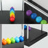 HSRBO 7 Newtons Cradle Balance Pendulum Balls, Large Newton's Cradle Color Beads with Black Base, Science Physics