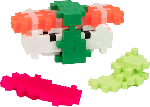 Plus Plus 3D Food Building Block Set, Fun STEM Toys for Kids, 70 Interlocking Pieces - Sushi Mini Maker