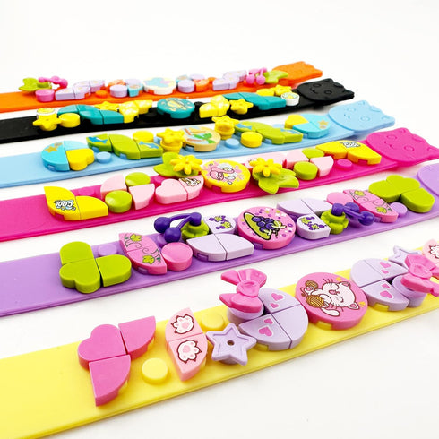 6Pack SIENON Dots Bracelets Building Block, DIY Creative Craft Project Bracelet Making Kit for Kids Friendship