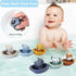 AFUDO 12Pcs 1-3 6-12-18 2-4, Bath Toys Floating Boats, Bath Toys for Kids Ages or Babies Months, Mold Free Bath Pool