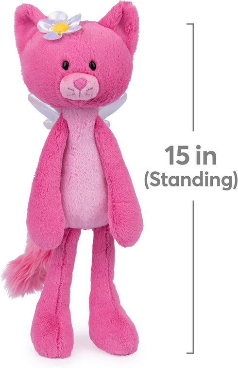 GUND Maeve Rose Fairy Cat Plush Toy, Take Along Friends Cat Stuffed Animal for Ages 1 and Up, Pink, 15”