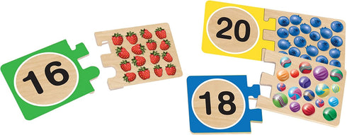 Melissa & Doug Self-Correcting Wooden Number Puzzles with Storage Box (40 pcs)