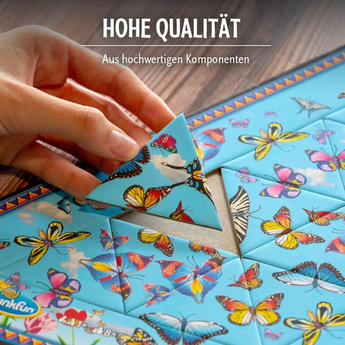 Think Fun Triazzle Picture-Matching Brainteaser, Engaging Brain Puzzle for Kids & Adults, Butterflies Edition