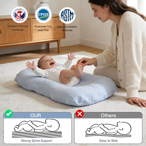 Meindoovm Cozy Baby Support Cushion - Snuggle Me Infant Support Cushion for Newborns | Breathable & Soft, Portable
