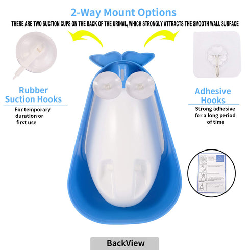 TELEXSUN Potty Training Urinal for Boys - Cute Whale Training Urinal/Potty Urinal Pee Trainer Urine(Blue Whale)