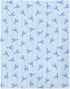 Summer 30x40inch Blue Lobster Bows Stripe Baby Blankets for Boy Girl Lobsters Sea Ocean Stripes Soft Flannel Nursery