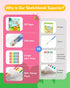 TECJOE Paint with Water Coloring Books for Toddlers, 26 Pages A to Z Animal Watercolor Paint Set