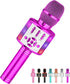 Amazmic Kids Karaoke Microphone Machine, Portable Wireless Karaoke Machine with LED Lights, Gift for Children Adults