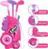 Liberry Toddler Golf Set with Upgraded Kids Golf Cart, Putting Mat for Boys Girls Ages 2-5, Indoor Outdoor Toys (Pink)