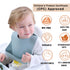 Moonkie Silicone Baby Bibs Set of 3, BPA Free Soft Adjustable Fit Waterproof Feeding Bibs for Babies and Toddlers