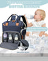 GLIXAVIA Backpack 15+ Backpack Diaper Bag with Changing Pad Large Capacity Baby Bag, Pockets, USB Port, Waterproof