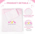 2 Set 12-15 Inch Set BABESIDE Pcs Baby Doll Bedding for Dolls, Pink Polka Dot Baby Doll Blanket and Pillow with Cute