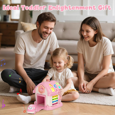 1 1st 6-12 12-18 HYES Toys for Year Old Girl Gifts, Musical House Learning Toddler Toys with Story, Letter, Games First
