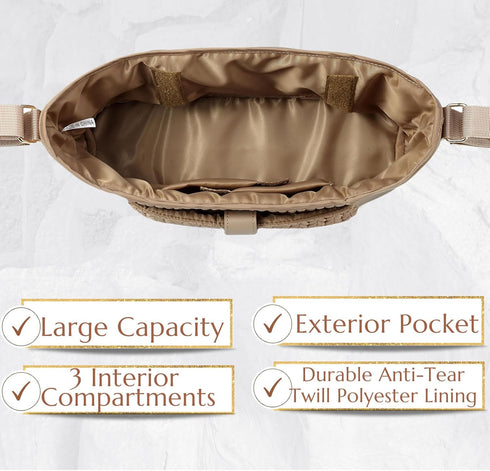 Universal Baby Stroller Organizer,Diaper Caddy Organizer with Adjustable Straps to Fits Nearly Any Strollers |