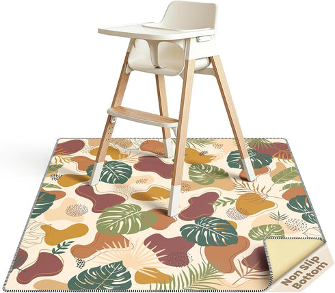 Generic Splat Mat for Under High Chair, 51 x 51 Inch Baby Waterproof