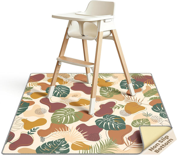 Generic Splat Mat for Under High Chair, 51 x 51 Inch Baby Waterproof