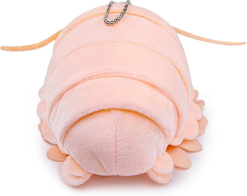 ZHONGXIN MADE Isopod Stuffed Animal Hanging Chain Toy, Realistic Pink Isopod Plush Beetle Bead Chain Hanging, 5 inches