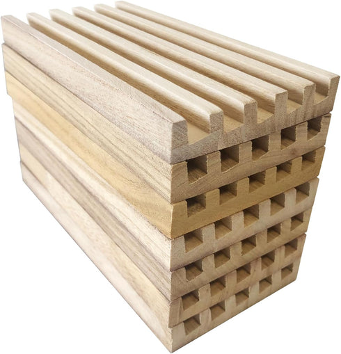Set 8 Rummy Yuanhe Domino Holder Trays Rack - of Wooden Tiles Stand Holders for Mexican Train Chickenfoot