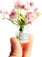 Miniature Flowers in Vase Set - 1:6 Scale Dollhouse Dcor with Realistic