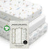 100% Organic Cotton Baby Crib Sheets (3-Pack) GOTS Certified, Soft Fitted Sheets