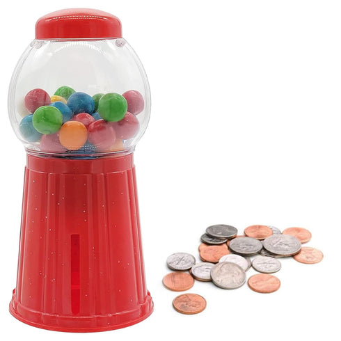 Gumball Machine Bank, Gum Balls Included, 5" (2-Pack)
