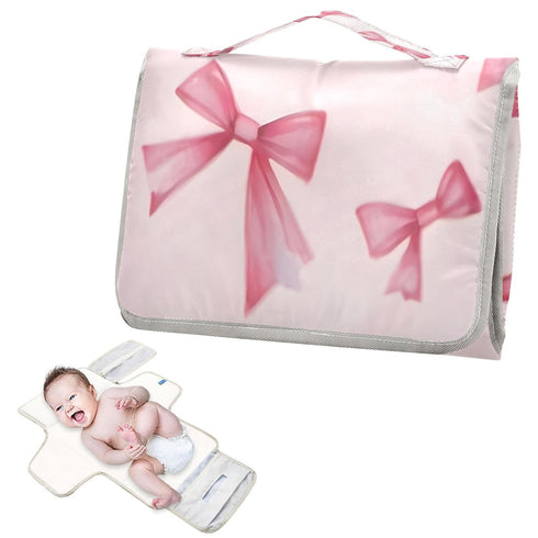 DUOBU Portable Diaper Changing Pad Foldable Baby Changing Mat with Built-in Pillow Waterproof Changing Pad for Newborn