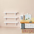YuanHolumid 2Pcs Accessories,1:12 White Dollhouse Wall Shelf,Doll House Storage Wall Shelf for Kitchen Scene Dollhouse