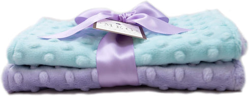 Set MEG ORIGINAL Lavender & Aqua Baby Girl Burp Cloth