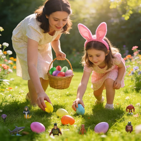 Mytothfy 24 Pack Easter Eggs Filled with Italian Brainrot Toys, Easter Basket Stuffers for Toddlers Kids Children