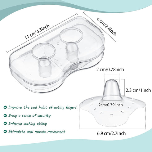 12 Pieces Nipple Shields 20 mm Contact Nipple Protector Breastfeeding Everters with Clear Carrying Case Silicone Nipple Extender Made Without BPA for Latch Difficulties or Flat or Inverted Nipples