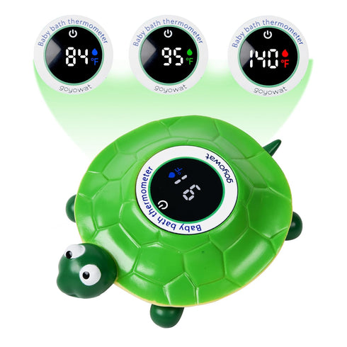 toy-2-in-1color Baby Bathtub Thermometer with LED Display Screen+Floating Turtle Coded Alarm (Cold/Comfortable/hot)