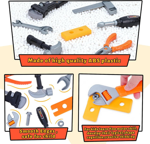 Set,MAGIC4U Set Bag,11 3-6 Kids Tool Toddler Tool with Tool Tools Equipements,Pretend Play Construction Kits for Kids