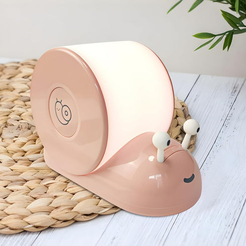 Dimmable 800mAh Cute Snail Night Light | Magnetic Base Bedside Lamp | Long-Lasting Soft Light |USB Rechargeable Timer