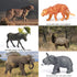 FRUSE Safari Animals Figures Toys, 12PCS Wild Zoo Animals Figurines, Realistic African Jungle Animals Playset for Kids