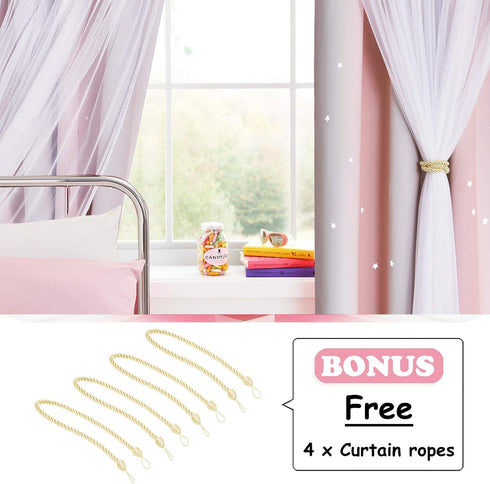 W52 L63/Per Set 2) NICETOWN Baby Room Decor, Short Window Curtains for Girls Bedroom, Mix & Match Elegance White Sheer