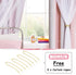 W52 L63/Per Set 2) NICETOWN Baby Room Decor, Short Window Curtains for Girls Bedroom, Mix & Match Elegance White Sheer